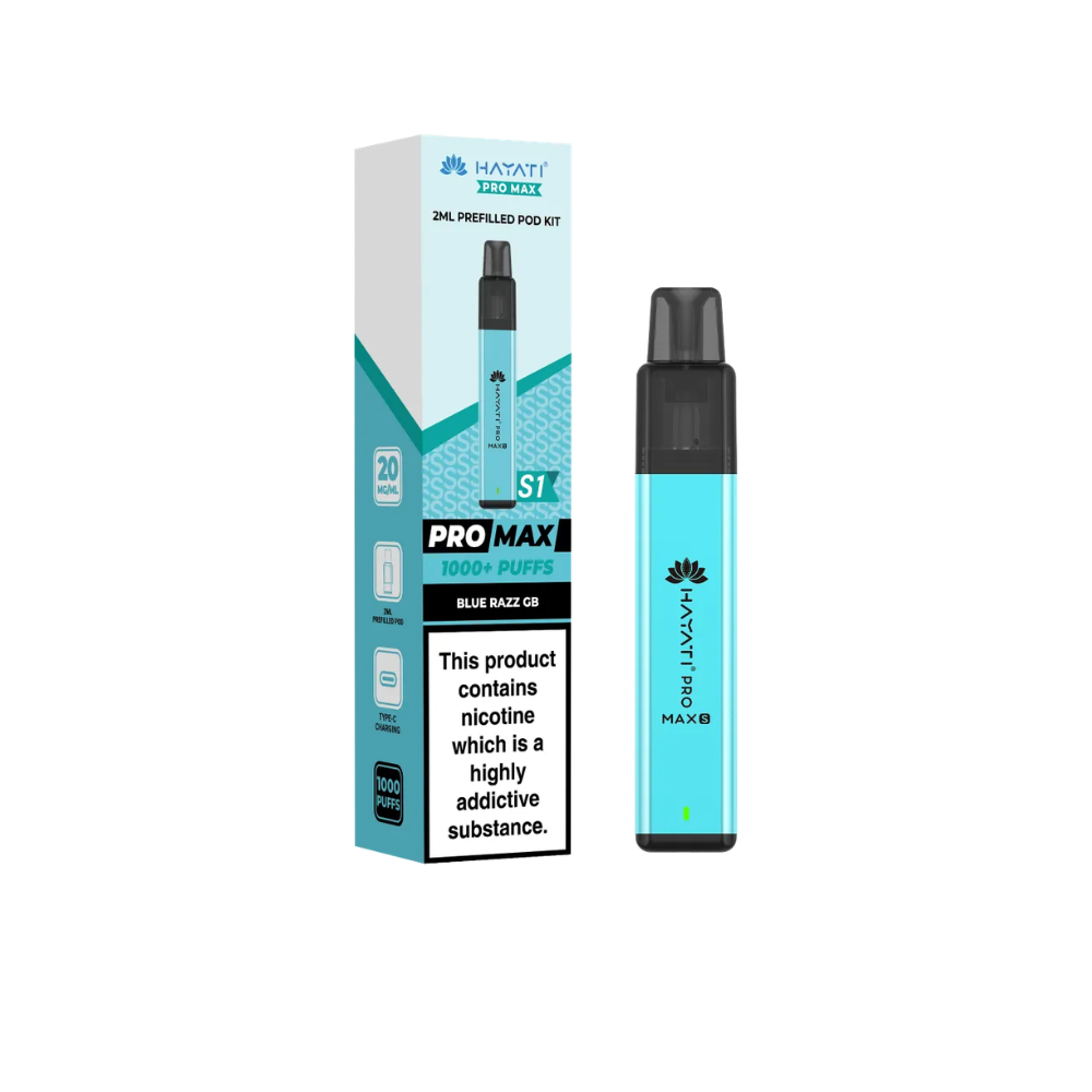 Hayati Pro Max S1 1000 Prefilled Pod Kit | UK Legal Hayati Pro Max S1 1000 Prefilled Pod Kit | UK Legal